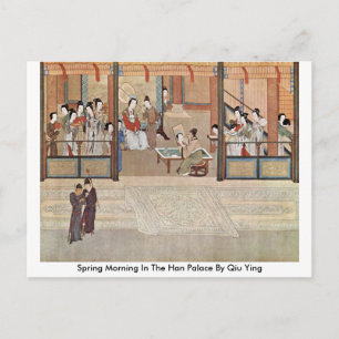 Voorjaarsochtend in het Han-paleis door Qiu Ying Briefkaart