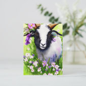 Voorjaarsoostergeit Kind Florence Waterverf Briefk Briefkaart (Staand voorkant)