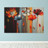 Voorjaarsopkomst, Bloemenkunst, Moderne Kunst Canvas Afdruk (Insitu (Houten vloer))