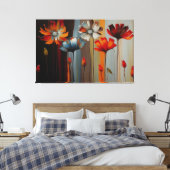 Voorjaarsopkomst, Bloemenkunst, Moderne Kunst Canvas Afdruk (Insitu (Slaapkamer))