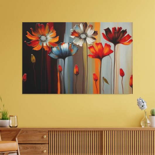 Voorjaarsopkomst, Bloemenkunst, Moderne Kunst Canvas Afdruk (Insitu (Woonkamer))