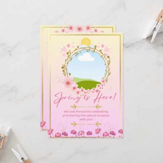 Voorjaarspartij Kaart (Voorkant / Achterkant in situ)