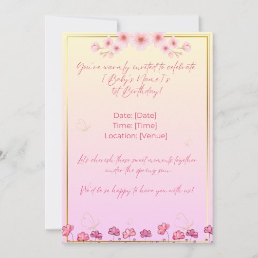 Voorjaarspartij Kaart (Achterkant)