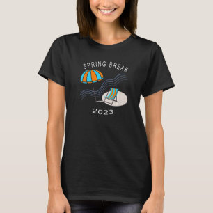 Voorjaarspauze 2023 Perzikstoel Umbrella Artwork T-shirt