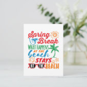 Voorjaarspauze wat er gebeurt bij de Beach Funny P Briefkaart (Staand voorkant)