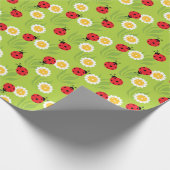 Voorjaarspickleball op verse groene kleine tegels cadeaupapier (Hoek)