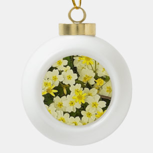 Voorjaarsprimroses Keramische Bal Ornament