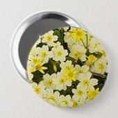 Voorjaarsprimroses Ronde Button 4,0 Cm (Voorkant /achterkant)