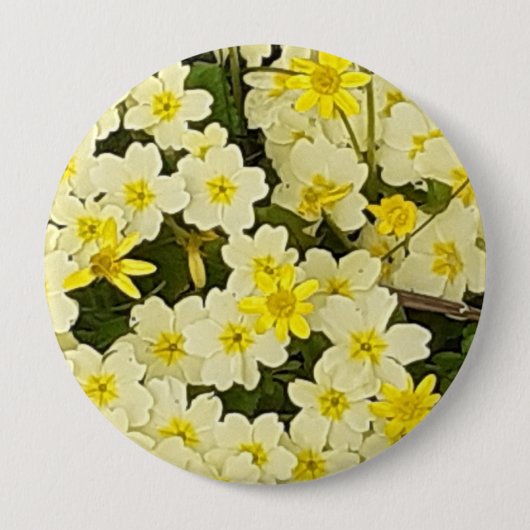 Voorjaarsprimroses Ronde Button 4,0 Cm (Voorkant)