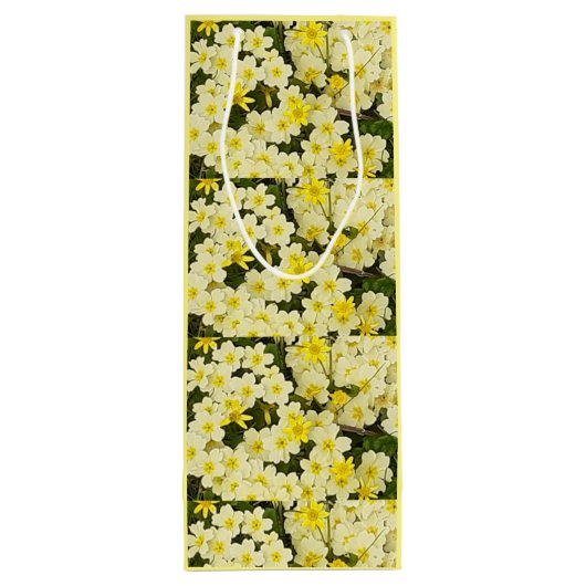 Voorjaarsprimroses Wijn Cadeautas (Achterkant)