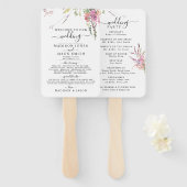 Voorjaarsprogramma voor het huwelijk van wilde blo handwaaier (Voorkant en achterkant)