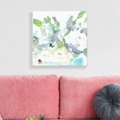 Voorjaarsregeling - Waterverf Bouquet Canvas Afdruk (Insitu (Woonkamer))