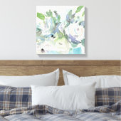 Voorjaarsregeling - Waterverf Bouquet Canvas Afdruk (Insitu (Slaapkamer))