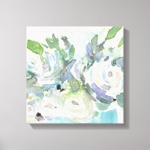 Voorjaarsregeling - Waterverf Bouquet Canvas Afdruk