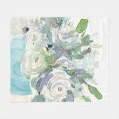 Voorjaarsregeling - Waterverf Bouquet Fleece Deken (Voorkant (Horizontaal))