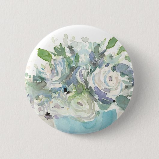 Voorjaarsregeling - Waterverf Bouquet Ronde Button 5,7 Cm (Voorkant)