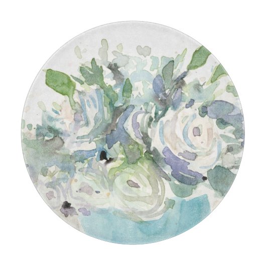 Voorjaarsregeling - Waterverf Bouquet Snijplank (Voorkant)