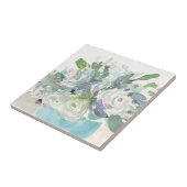 Voorjaarsregeling - Waterverf Bouquet Tegeltje (Zijkant)