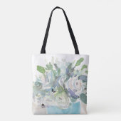 Voorjaarsregeling - Waterverf Bouquet Tote Bag (Achterkant)