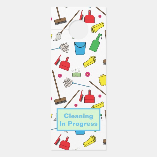 Voorjaarsschoonmaak deurhanger (Voorkant)