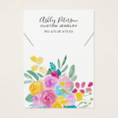 Voorjaarssieraden, waterverf, ketting visitekaartje (Voorkant)