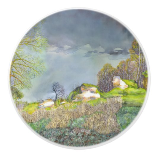 Voorjaarsstorm Keramische Knop (Voorkant)