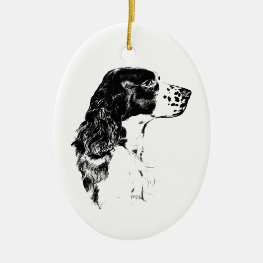  voorjaarstekenfilm van Spaniel Keramisch Ornament (Voorkant)
