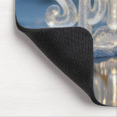 Voorjaarstekst in ijs met narcissen muismat (Hoek)