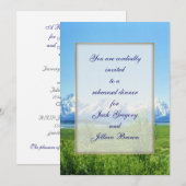 Voorjaarstetons WEDDING-repetitie diner uitnodigin Kaart (Voorkant / Achterkant)