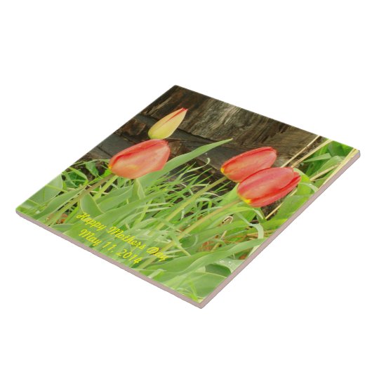 Voorjaarstijd 2 Moederdag Tegel Tegeltje (Zijkant)