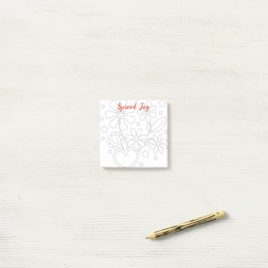 Voorjaarstijd - Spread Joy Post-it® Notes (Op bureau)