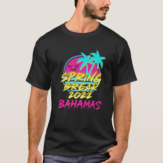 Voorjaarstop 2022 Retro 80S  Bahamasfamilie T-shirt (Voorkant)