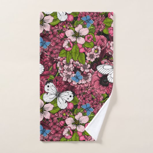 Voorjaarstuin 2 bad handdoek (Handdoek)