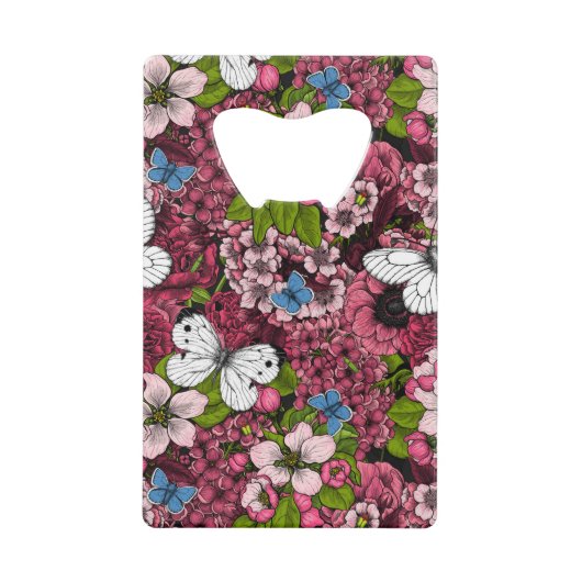 Voorjaarstuin 2 creditkaart flessenopener (Voorkant)