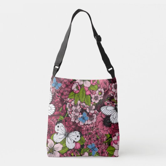 Voorjaarstuin 2 crossbody tas (Achterkant)