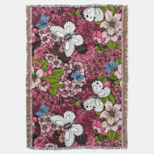 Voorjaarstuin 2 deken (Voorkant Verticaal)