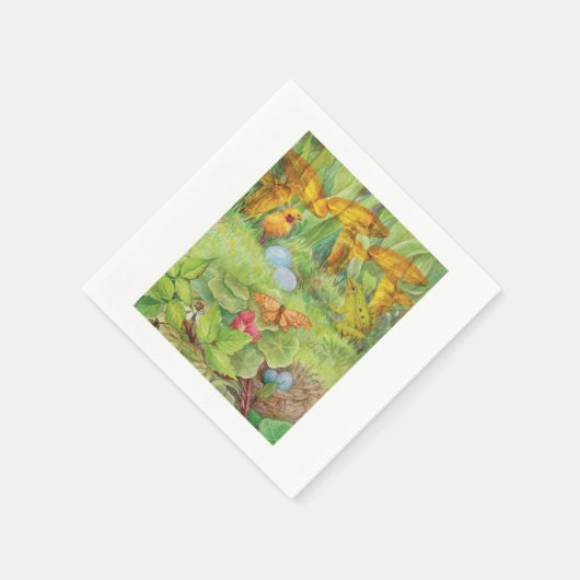 Voorjaarstuin met Chick en Froggie Servet (Hoek)