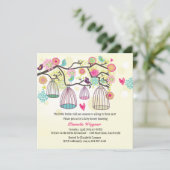 Voorjaarsuitnodiging van de vrienden kaart (Staand voorkant)