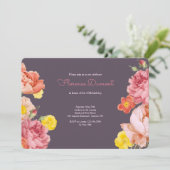 Voorjaarsuitnodiging van Floral Birthday Kaart (Staand voorkant)