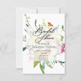 Voorjaarsuitnodiging voor daffodil bouquet kaart