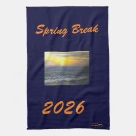 "VOORJAARSVAKANTIE 2026 OCEAN SUNSET KEUKENDOEK" THEEDOEK