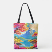 Voorjaarsvallei: Uitzicht Tote Bag (Achterkant)
