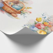 Voorjaarsviering - paashaas cadeaupapier (Hoek)