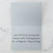 Voorjaarsvogelhuisje met pastelbloemen en vogel kaart (Binnen)