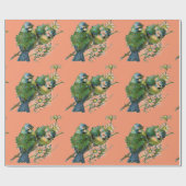 Voorjaarsvogels Cadeaupapier (Vlak)