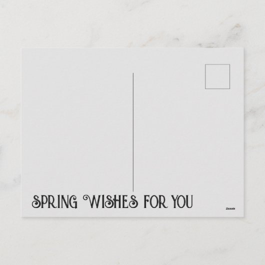 Voorjaarswensen Feestdagenkaart (Achterkant)