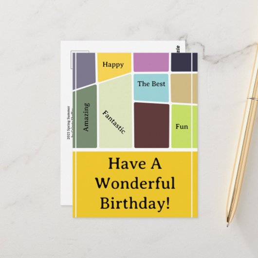 Voorjaarszomer 2025 briefkaart (Voorkant / Achterkant in situ)