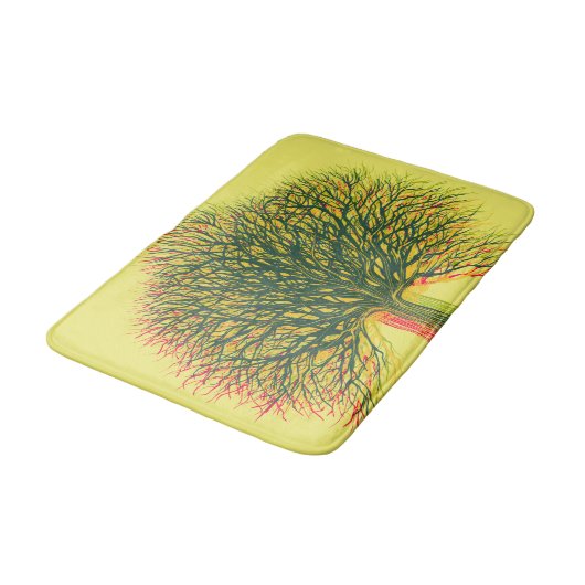 Voorjaarszomer herfst winterboom #2 badmat (Gekanteld)
