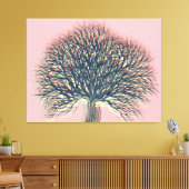 Voorjaarszomer herfst winterboom #3 canvas afdruk (Insitu (Woonkamer))