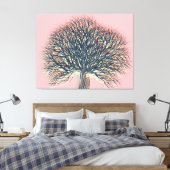 Voorjaarszomer herfst winterboom #3 canvas afdruk (Insitu (Slaapkamer))